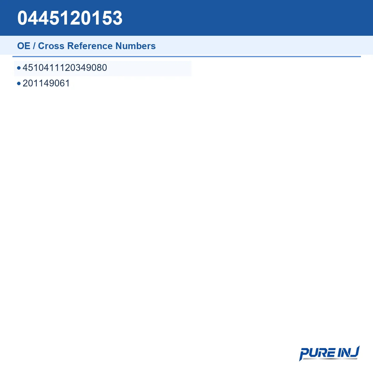 0445120153 OE cross-reference number guide